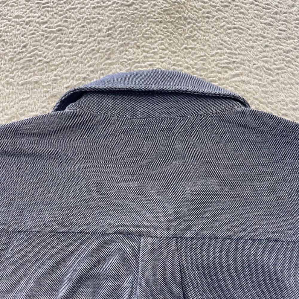 Unbound Merino Wool Blend Shirt Mens Medium Blue Long Sleeve Button Up Stretch - Picture 6 of 11